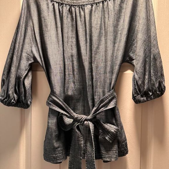 Trina Turk Chambray Blouse - Picture 1 of 3